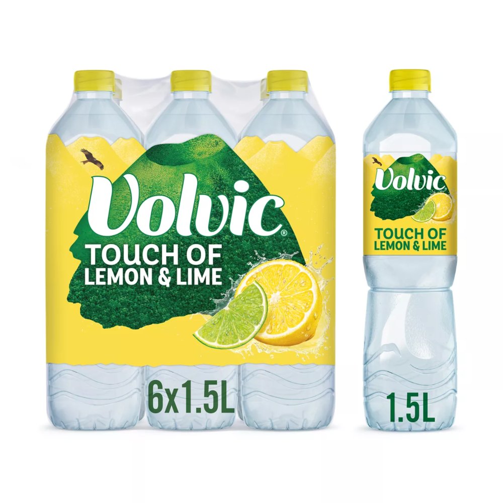 Volvic Touch of Lemon & Lime 1.5L 1.5Ltr × 6 × 1