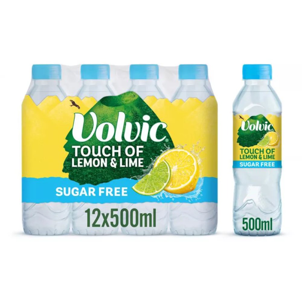 Volvic Touch of Fruit Lemon & Lime Sugar Free Still Flavoured Water 12 x 500ml 50Cl × 12 × 1