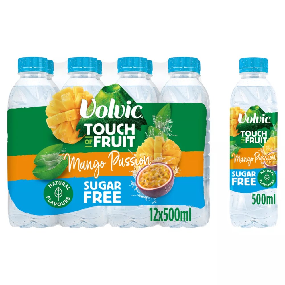 Volvic Touch of Fruit Mango Passion 12 x 500ml 50Cl × 12 × 1
