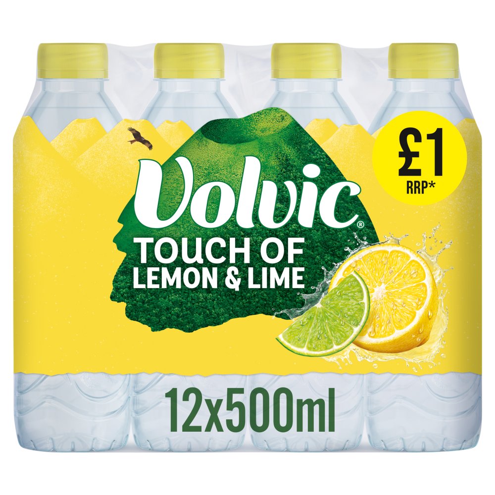 Volvic Touch of Lemon & Lime 500ml 500ml × 12 × 1