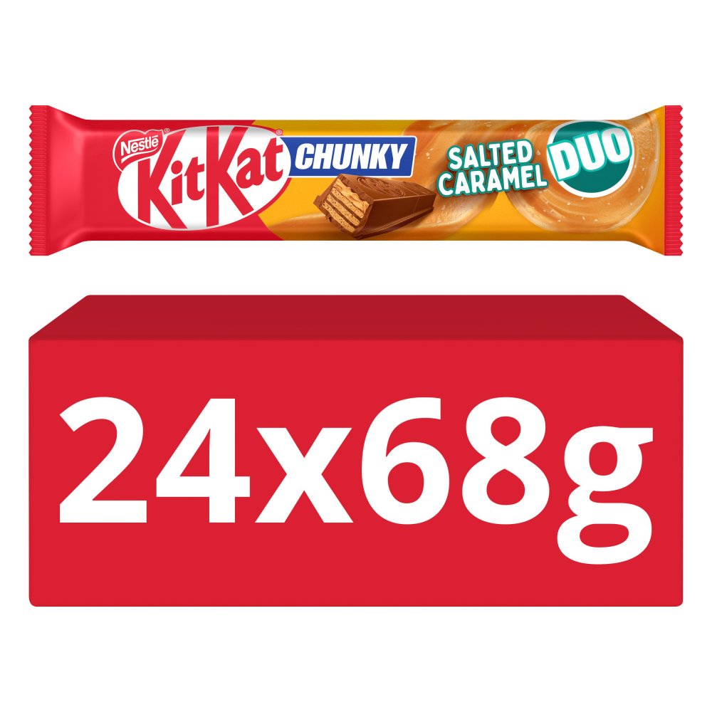 KitKat Chunky DUO Salted Caramel Chocolate Bar 68g 68g × 24 × 1