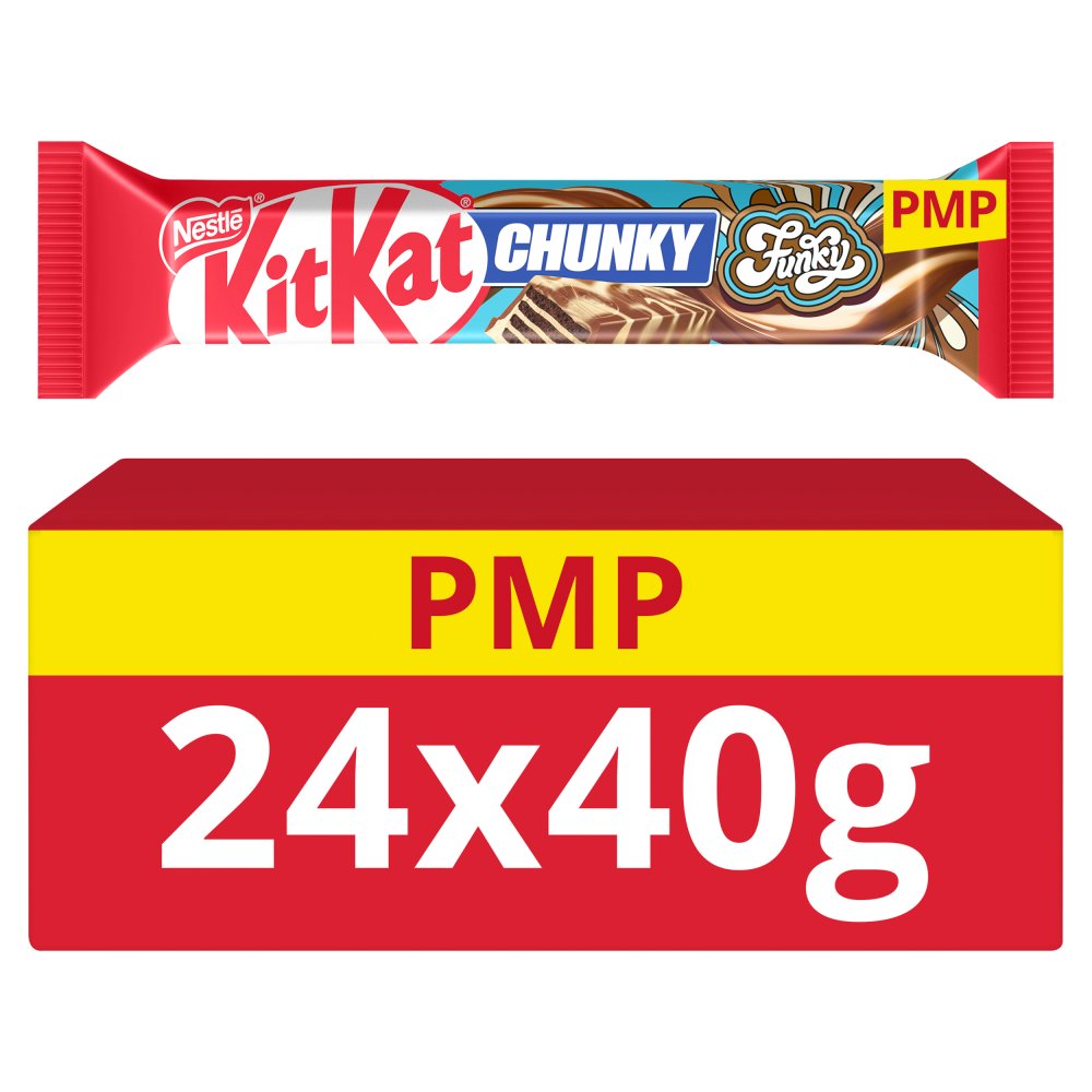 KitKat Chunky Funky Chocolate Bar 40g  89p 40g × 24 × 1