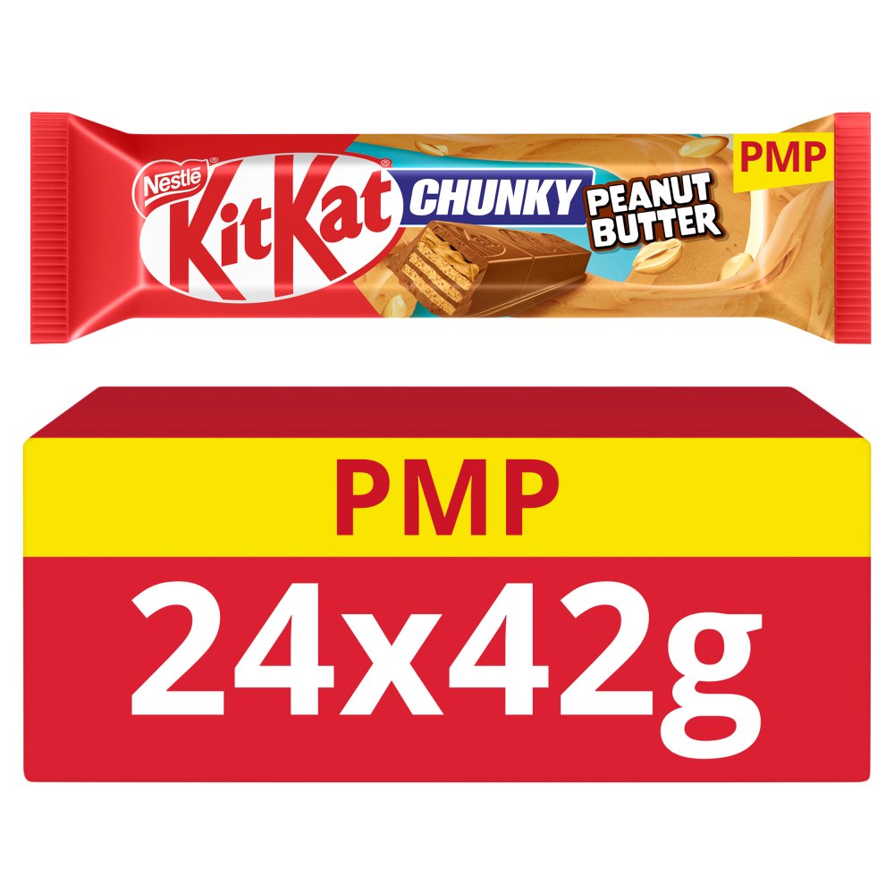 KitKat Chunky Peanut Butter Chocolate Bar 42g 42g × 24 × 1