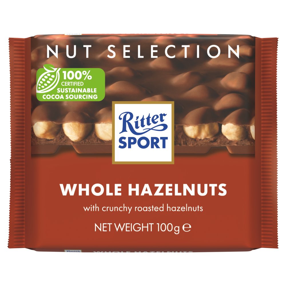 Ritter Sport Whole Hazelnuts Nut Selection 100g 100g × 5 × 1