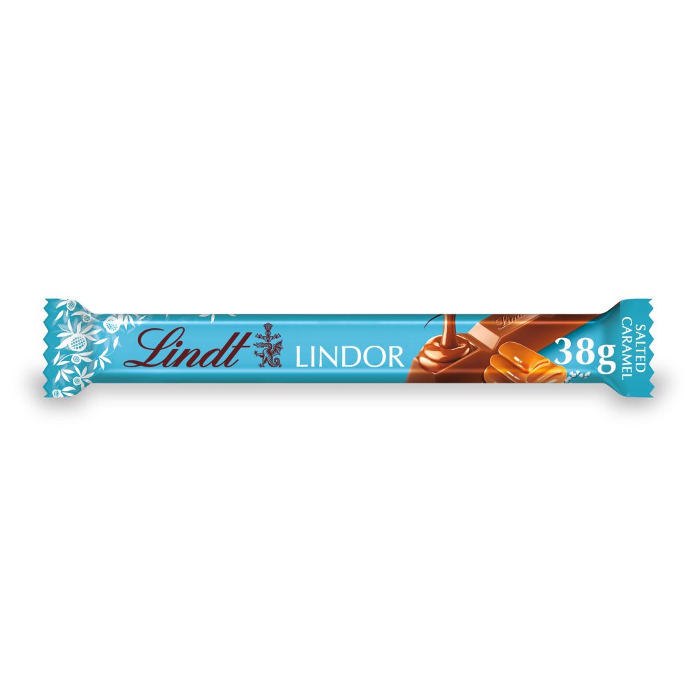 Lindt Lindor Salted Caramel Milk Chocolate Treat Bar 38g 38g × 24 × 1