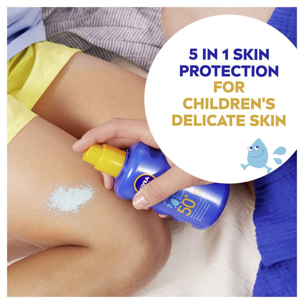 NIVEA SUN Kids Protect & Care Coloured Spray SPF 50+ 200ml 200ml × 6 × 1