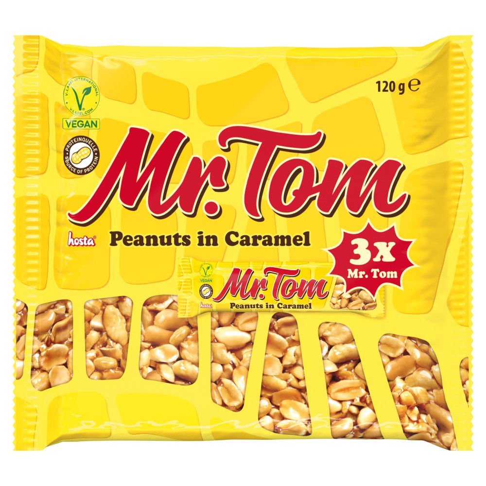 Mr. Tom Peanuts in Caramel 3 x 40g (120g) 40g × 12 × 1
