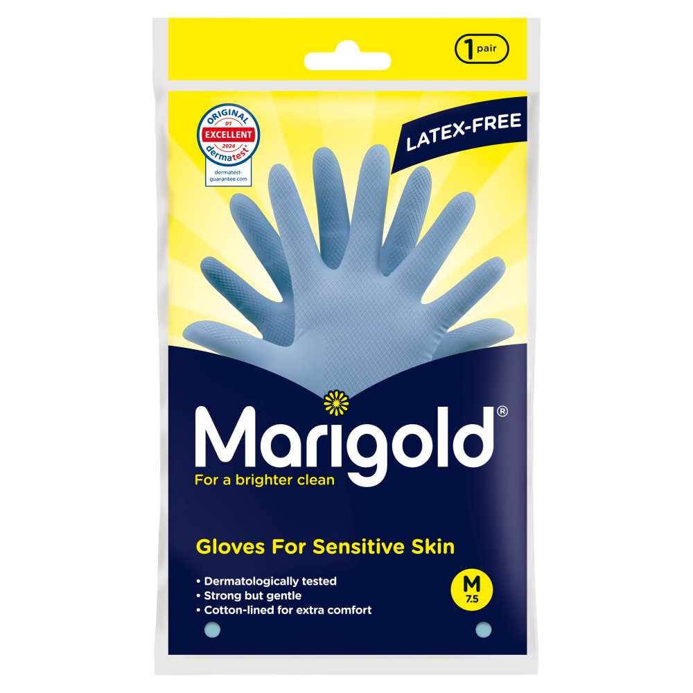 Marigold Gloves for Sensitive Skin M 7.5 Med × 6 × 1