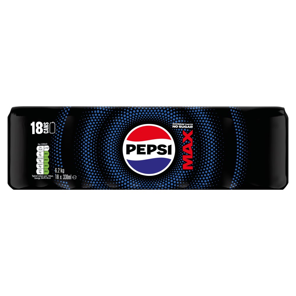 Pepsi Max 18 x 330ml 330ml × 1