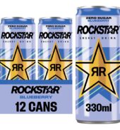 Rockstar Energy Drink Blueberry 330ml 330ml × 12 × 1
