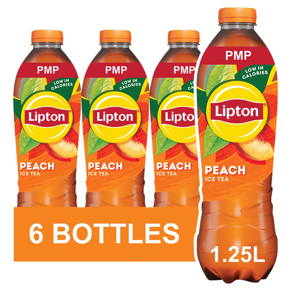 Lipton Peach Ice Tea 1.25L 1.25Ltr × 6 × 1