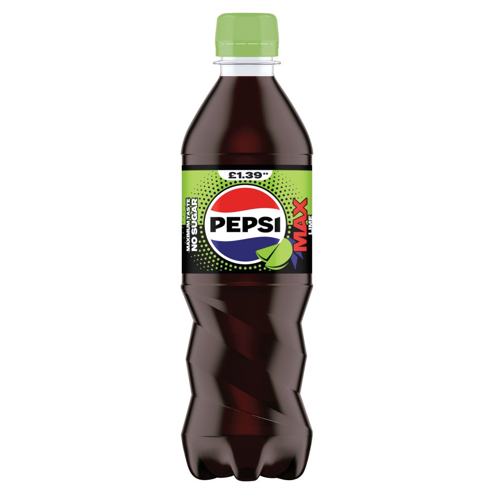 Pepsi Max Lime Cola 1.39 500ml Bottle 500ml × 12 × 1