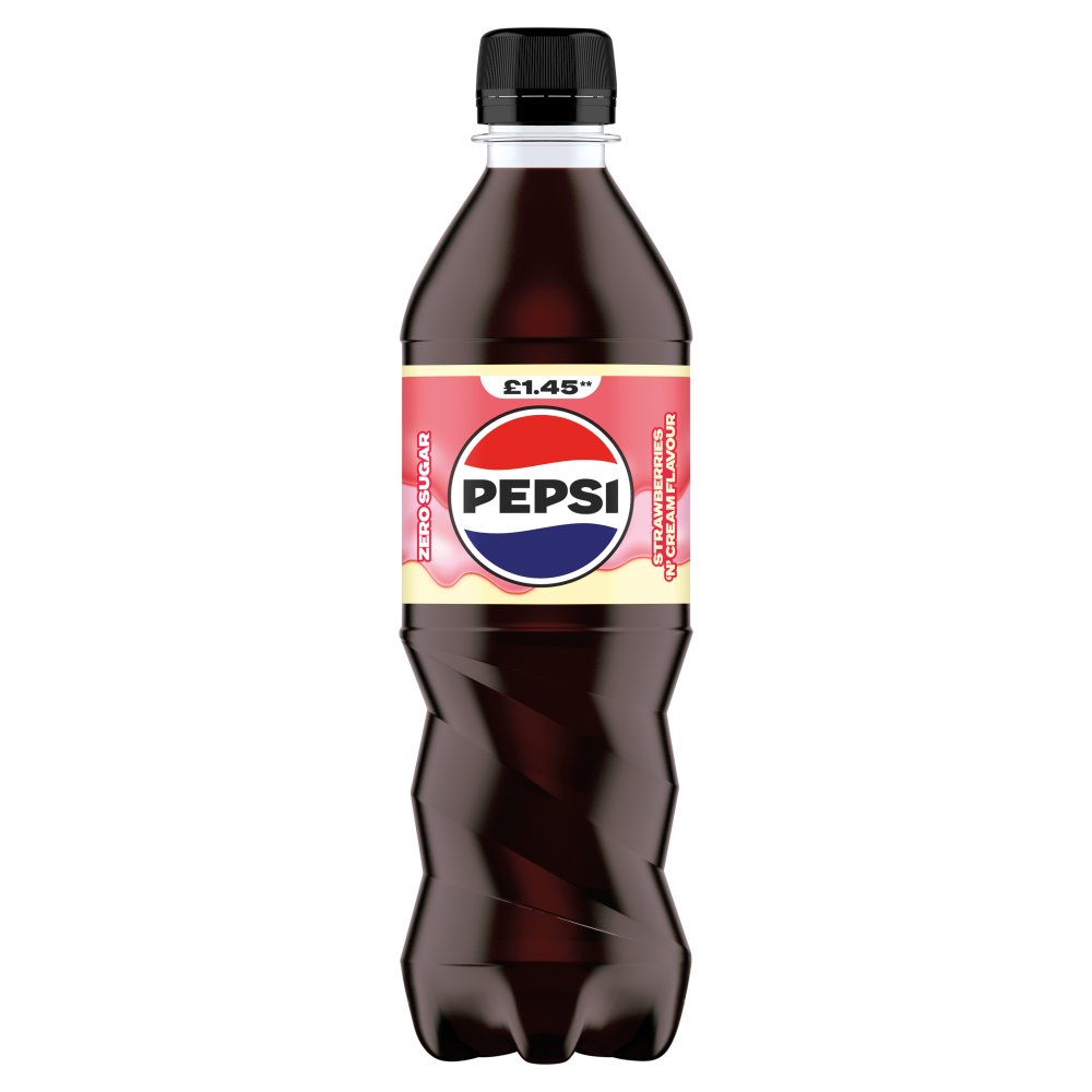 Pepsi Strawberries ‘N’ Cream Flavour Bottle 500ml 500ml × 12 × 1