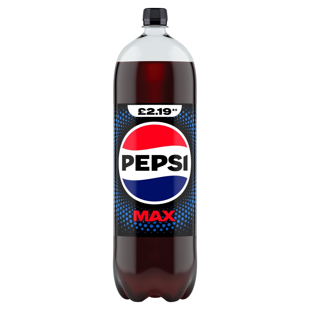 Pepsi Max No Sugar Cola  Bottle 2L 2Ltr × 6 × 1