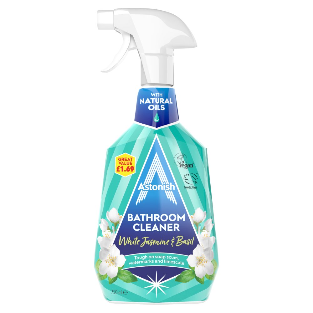 Astonish White Jasmine & Basil Bathroom Cleaner 750ml 750ml × 6 × 1