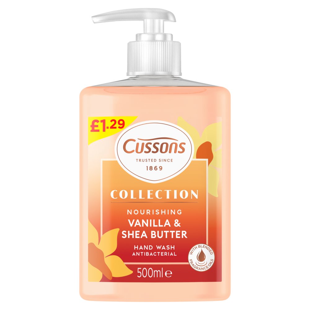 Cussons Collection Nourishing Vanilla & Shea Butter Hand Wash 500ml 500ml × 6 × 1