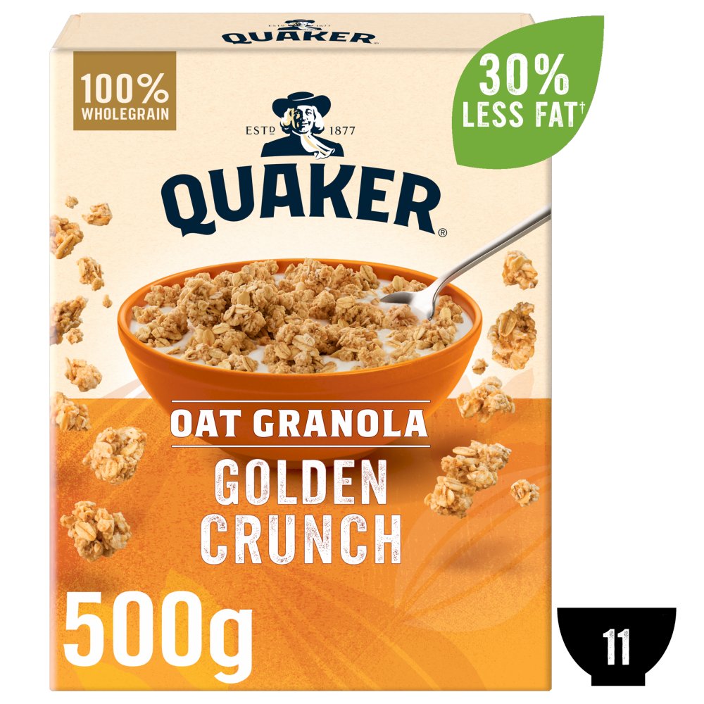 Quaker Oat Golden Crunch Granola Cereal 500g 500g × 5 × 1