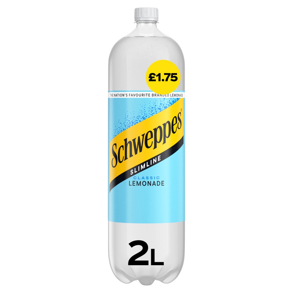 Schweppes Slimline Lemonade 2L   2Ltr × 6 × 1
