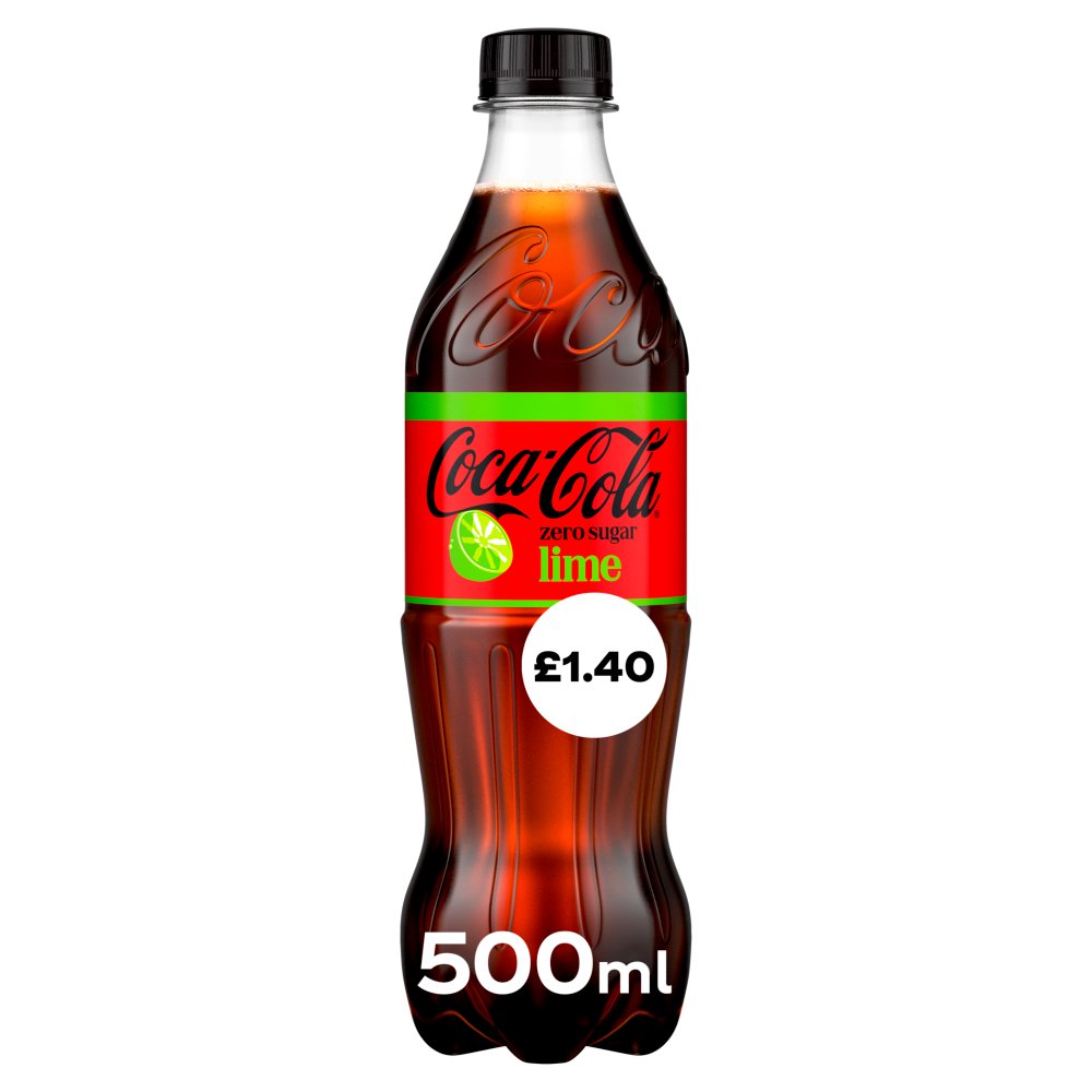 Coca-Cola Zero Sugar Lime 500ml Bottle 500ml × 12 × 1