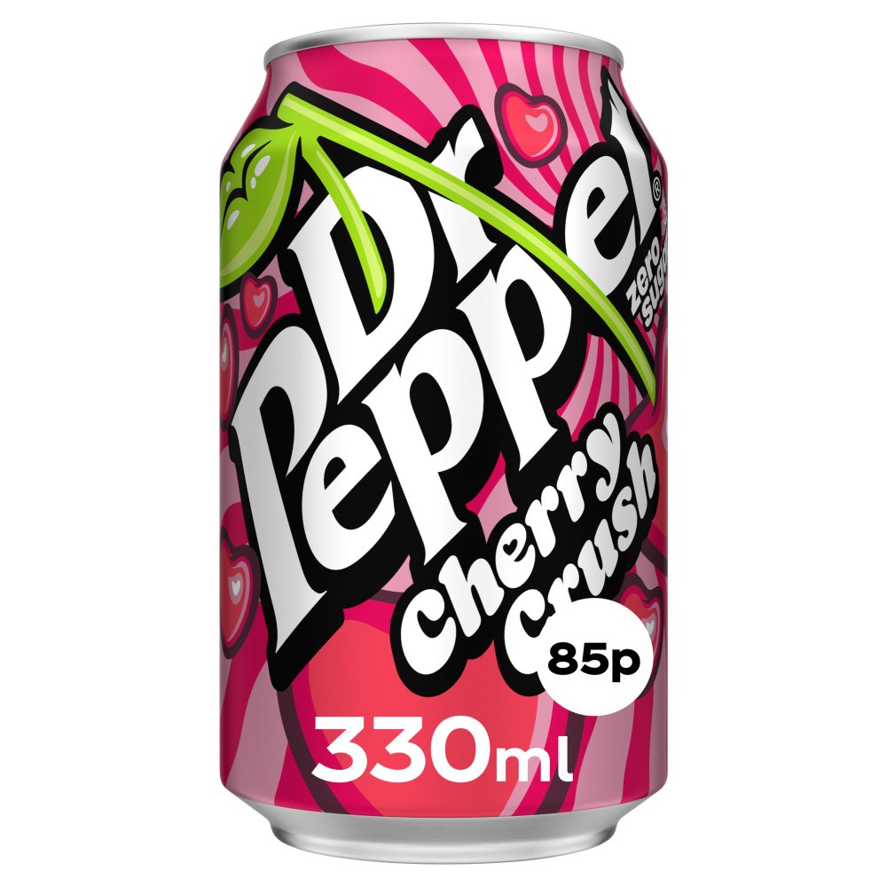 Dr Pepper Zero Cherry Crush 330ml 85p Can 330ml × 24 × 1