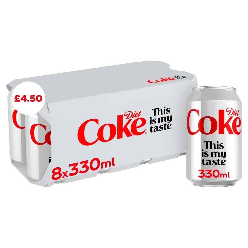 Diet Coke 8 x 330ml 330ml × 3 × 1