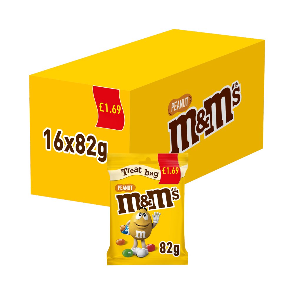 M&M’s Milk Chocolate Peanut   Bag 82g 82g × 16 × 1