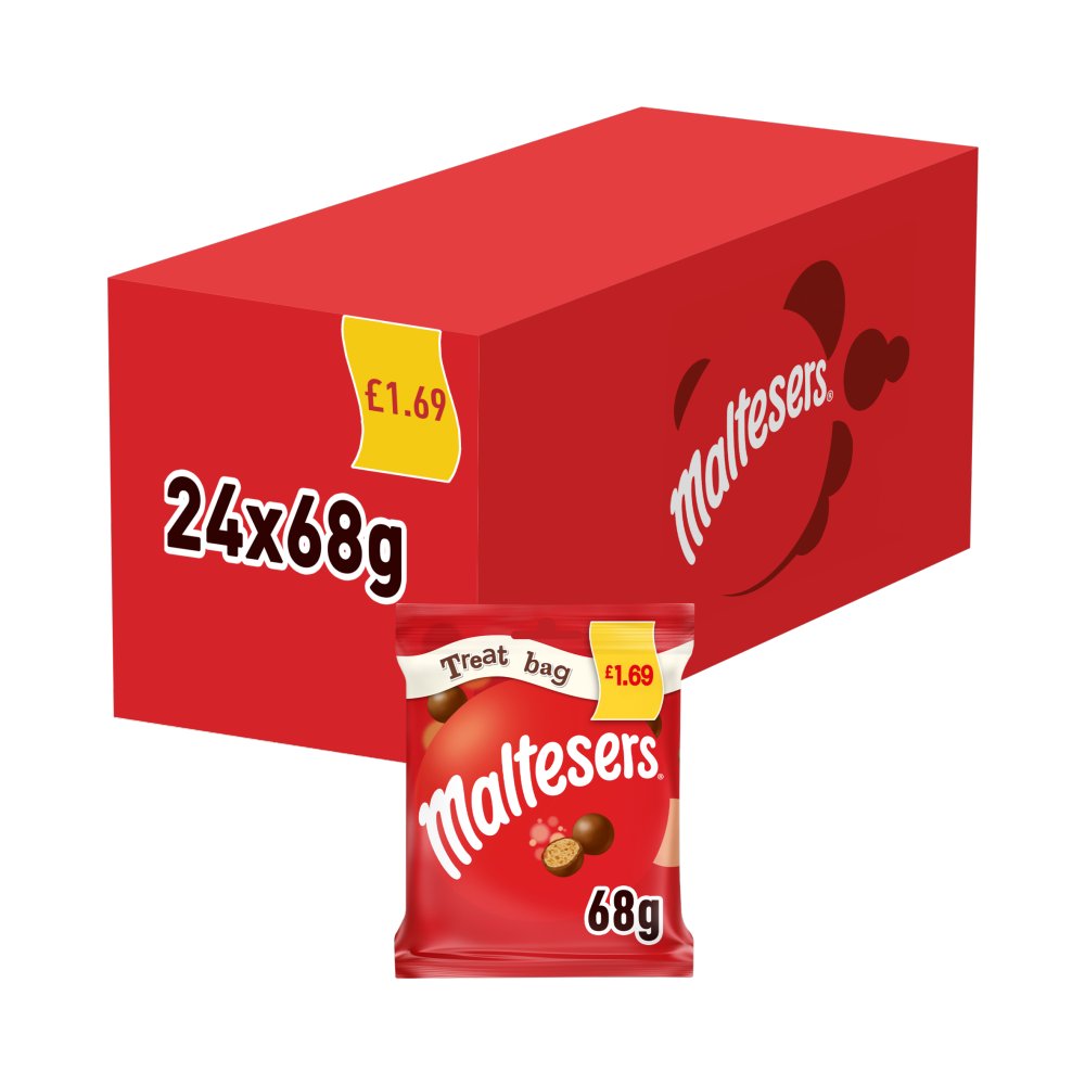 Maltesers Milk Chocolate Bag 68g 68g × 24 × 1