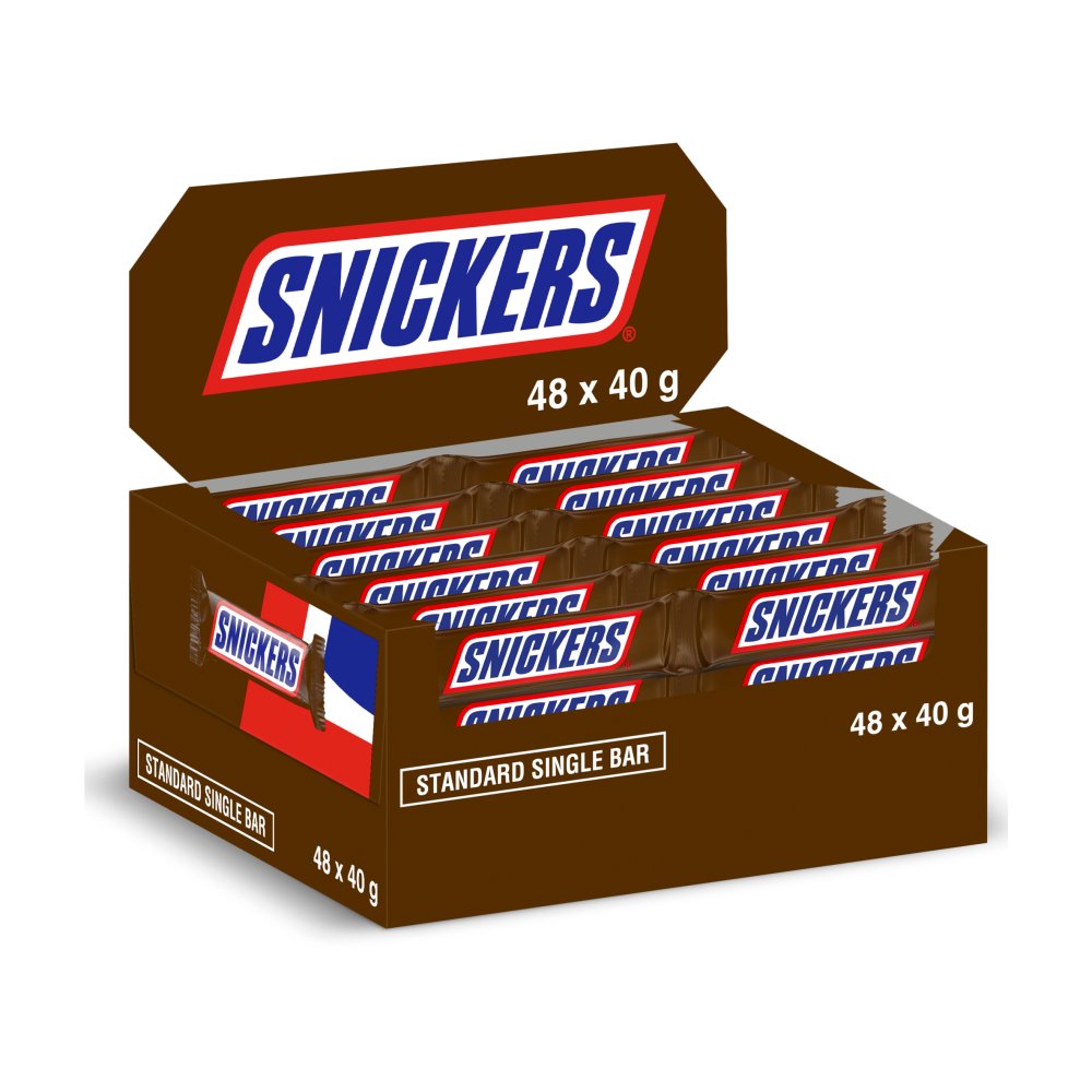 Snickers Peanut & Caramel Chocolate Bar 40g 40g × 48 × 1