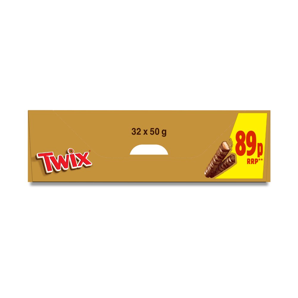 Twix Caramel Biscuit Chocolate Bar 50g   Std × 32 × 1