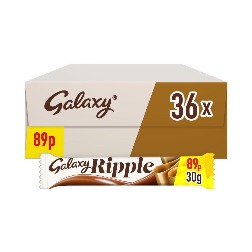 Galaxy Ripple Milk Chocolate Bar 30g   Std × 36 × 1