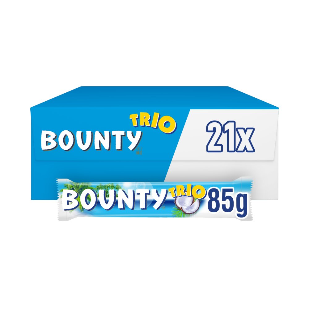 Bounty Trio Coconut Milk Chocolate Bar 85g 85g × 21 × 1