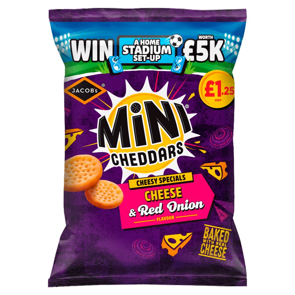 Mini Cheddars Cheese & Red Onion Flavour 90g 590g × 15 × 1