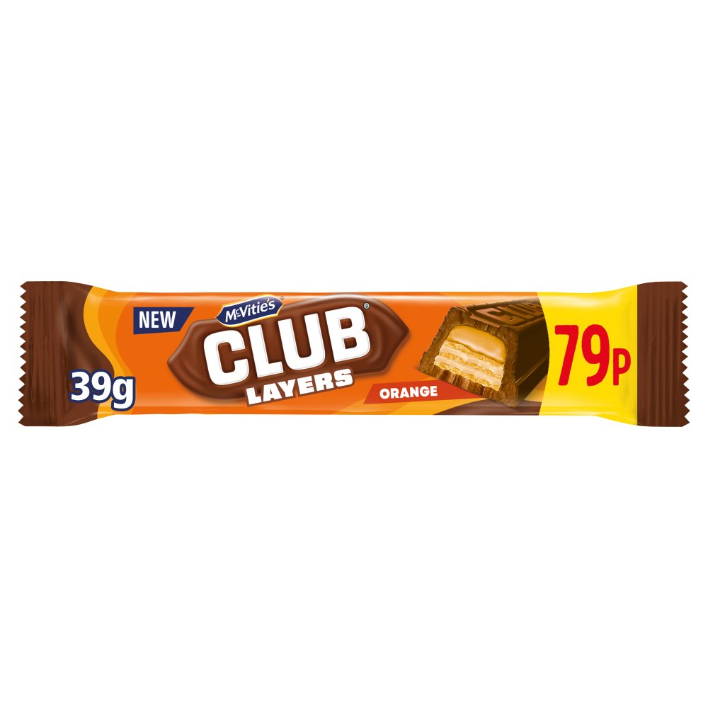 McVitie’s Club Layers Orange 39g Std × 24 × 1
