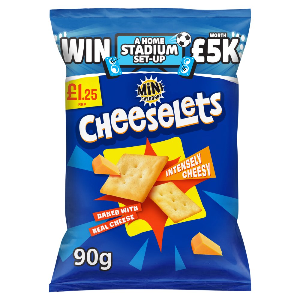 Mini Cheddar Cheeselets Intensely Cheesy Flavour 90g 90g × 15 × 1