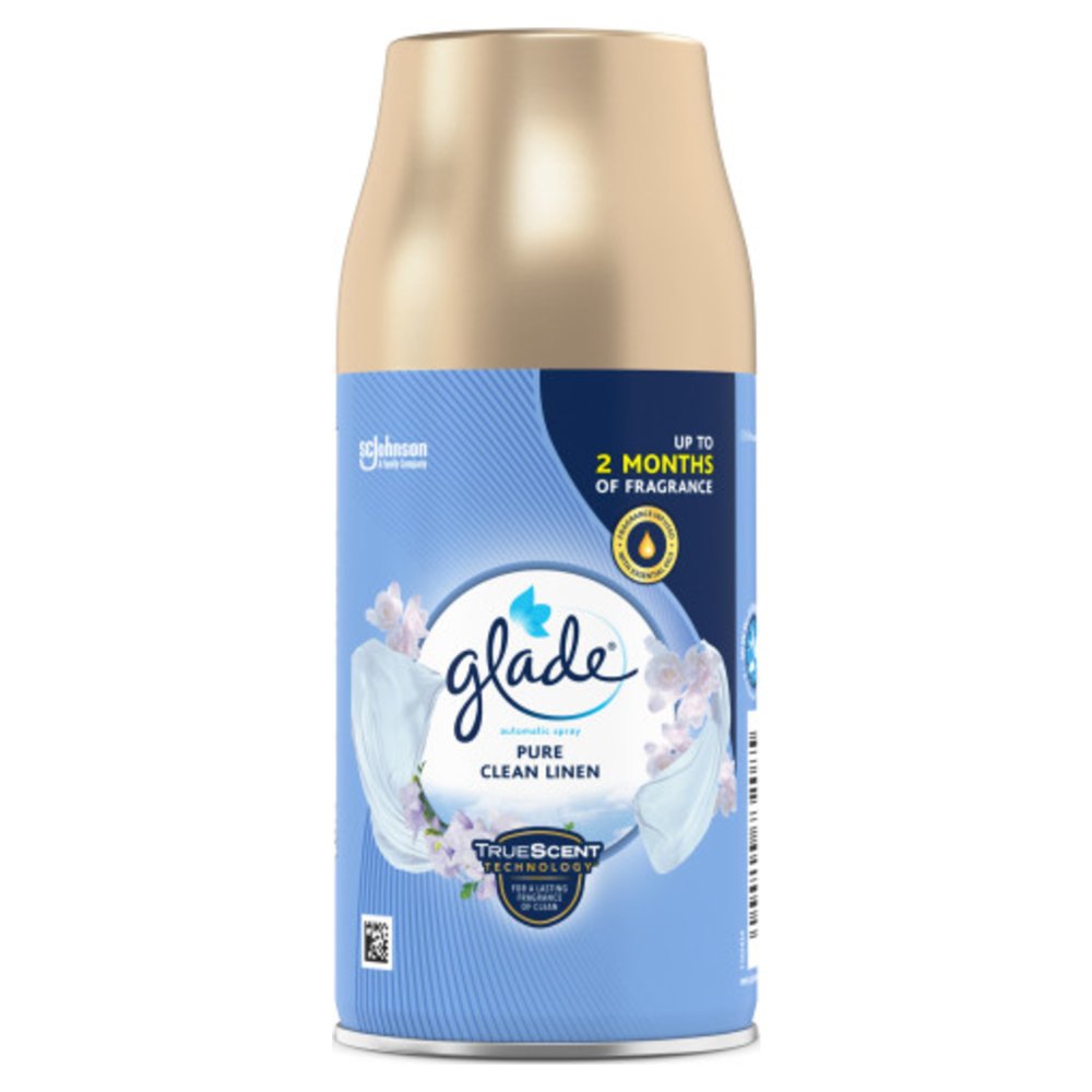 Glade Automatic Spray Refill Air Freshener Clean Linen 269ml 296ml × 4 × 1
