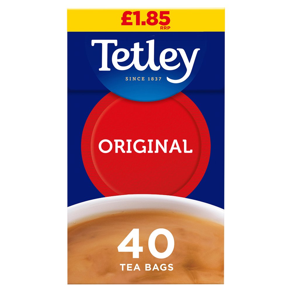 Tetley 40 Original Tea Bags 125g 40s × 6 × 1