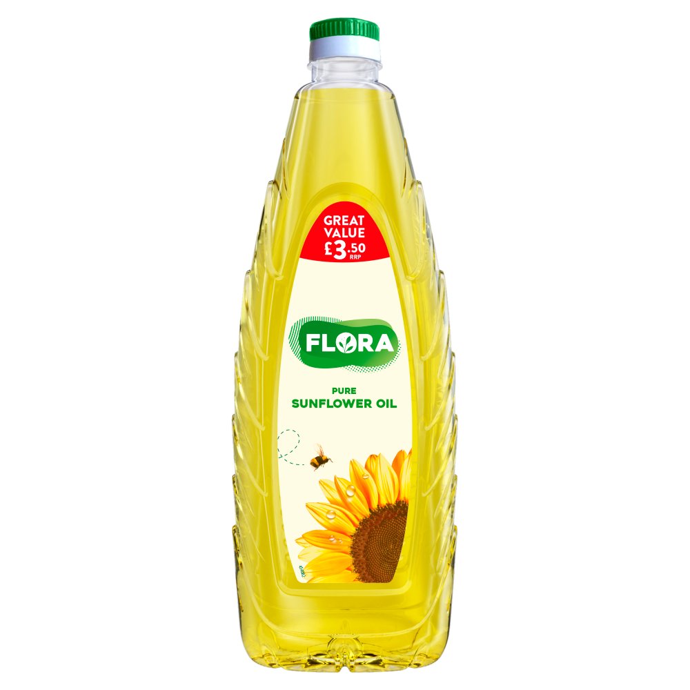 Flora Pure Sunflower Oil 1 Litre 1Ltr × 8 × 1