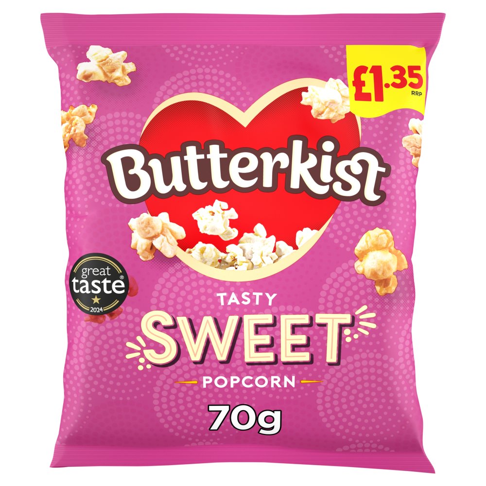 Butterkist Sweet Popcorn 70g,   70g × 15 × 1