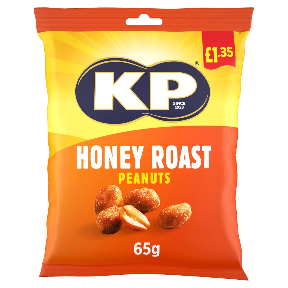 KP Honey Roast Peanuts 65g,   65g × 16 × 1
