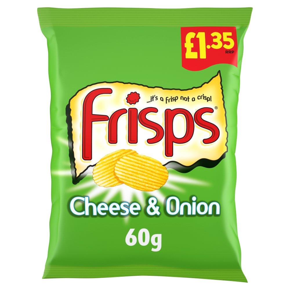 Frisps Cheese & Onion Crisps 60g,   560g × 16 × 1