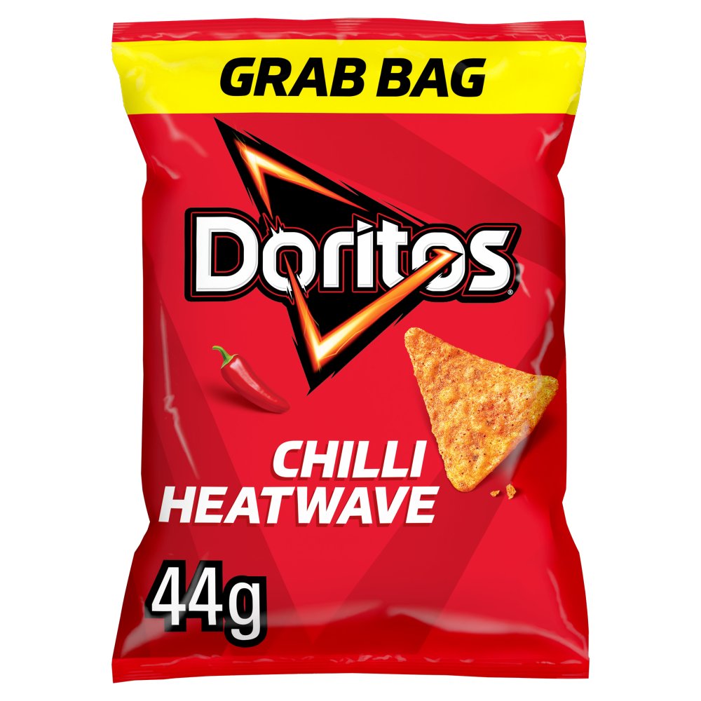 Doritos Chilli Heatwave Crisps Grab Bag Tortilla Chips 44g 44g × 32 × 1