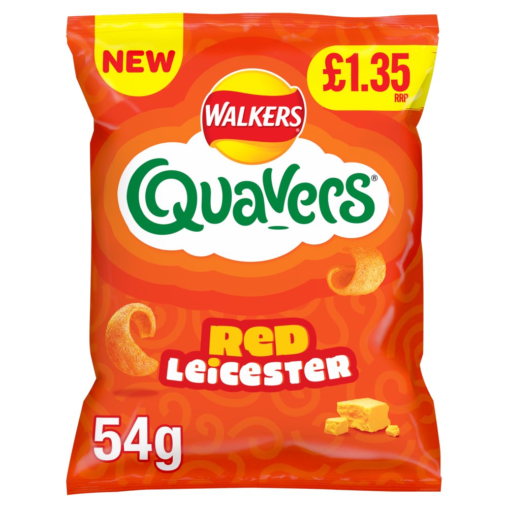 Quavers Red Leicester Cheese Sharing Crisps 54g  RRP  54g × 18 × 1