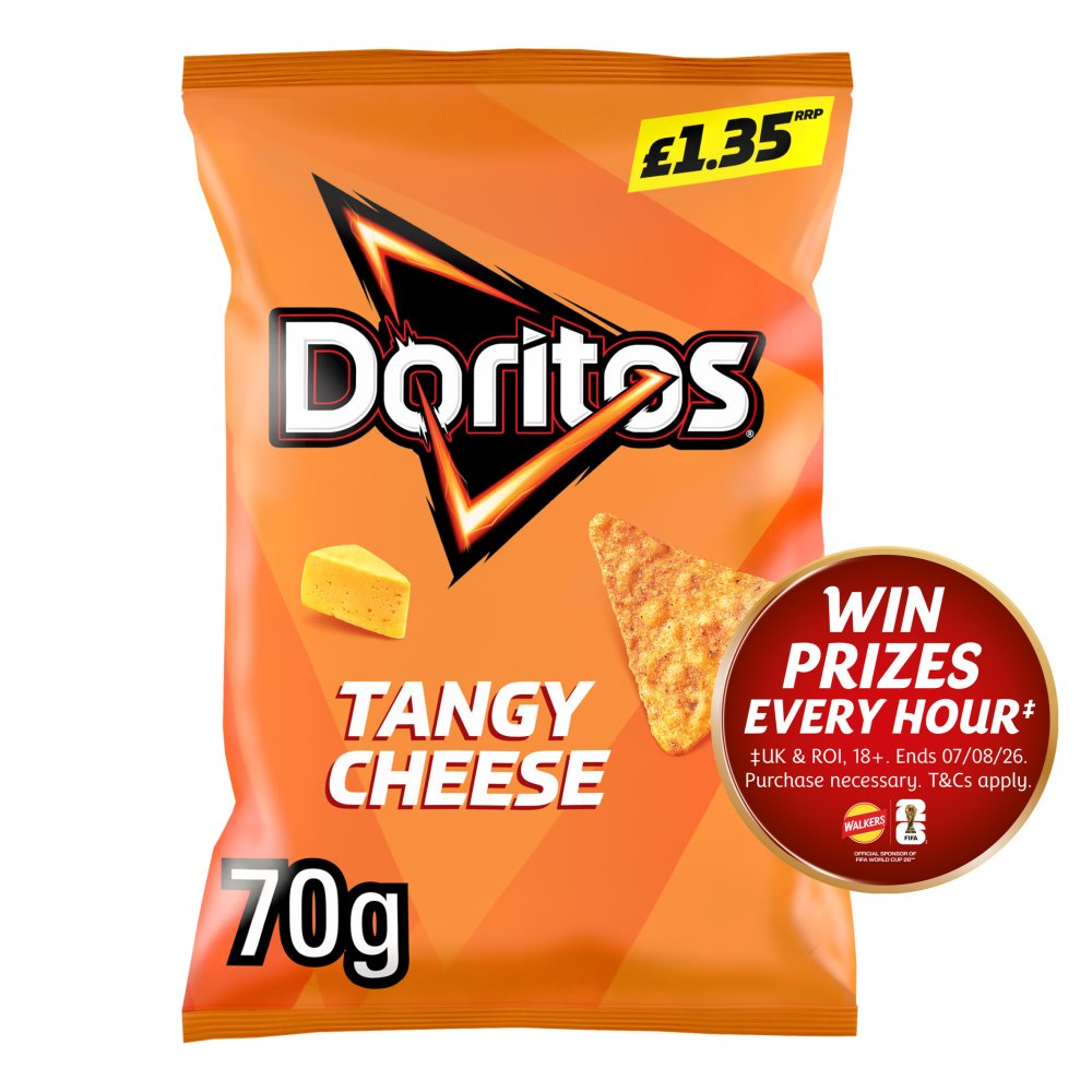 Doritos Tangy Cheese Tortilla Chips Crisps 70g RRP 570g × 18 × 1