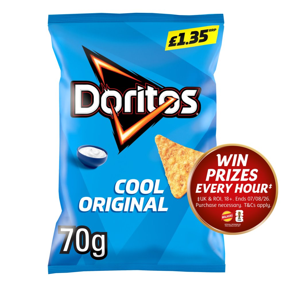 Doritos Cool Original Tortilla Chips Crisps 70g RRP 70g × 18 × 1