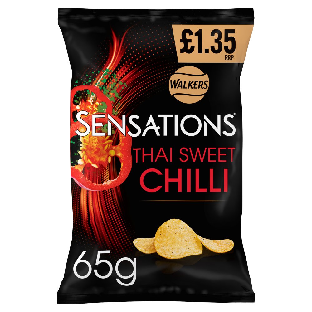 Walkers Sensations Thai Sweet Chilli Crisps 65g RRP 65g × 18 × 1