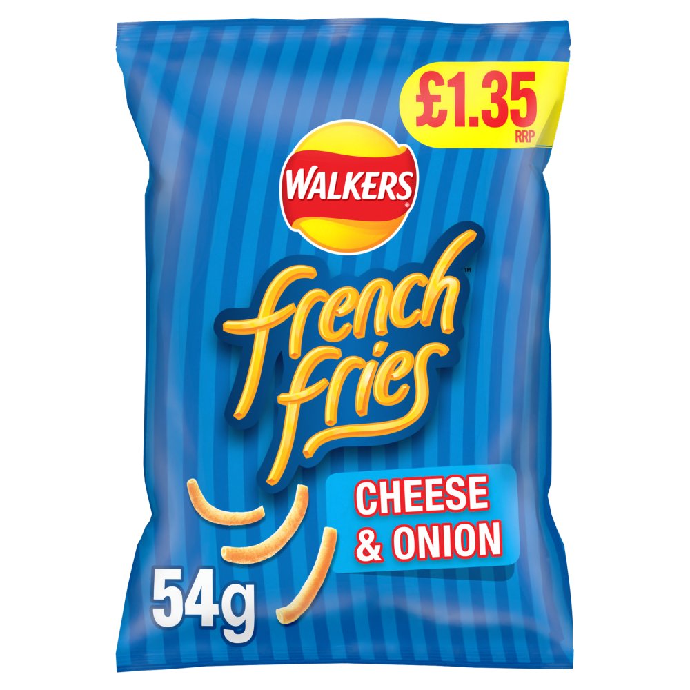 Walkers French Fries Cheese & Onion Crisps 54g   RRP 54g × 18 × 1