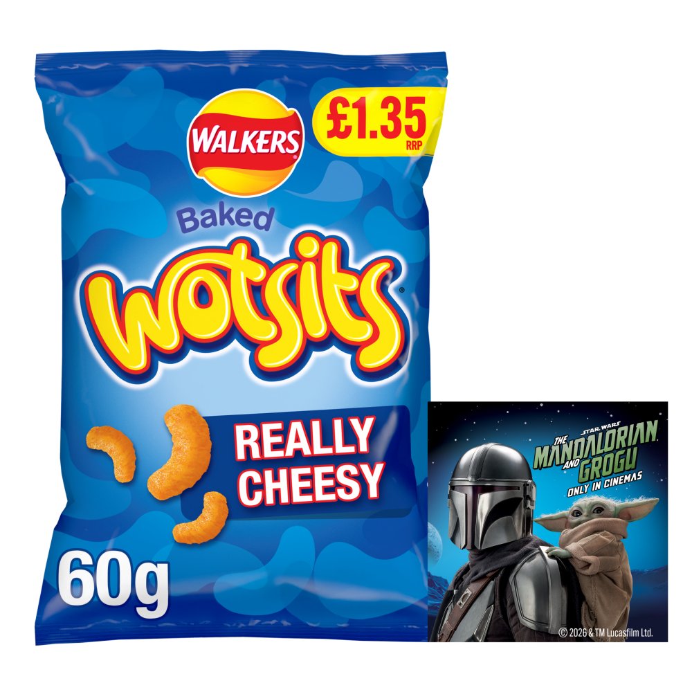 Walkers Wotsits Cheese Sharing Crisps 60g RRP 60g × 18 × 1