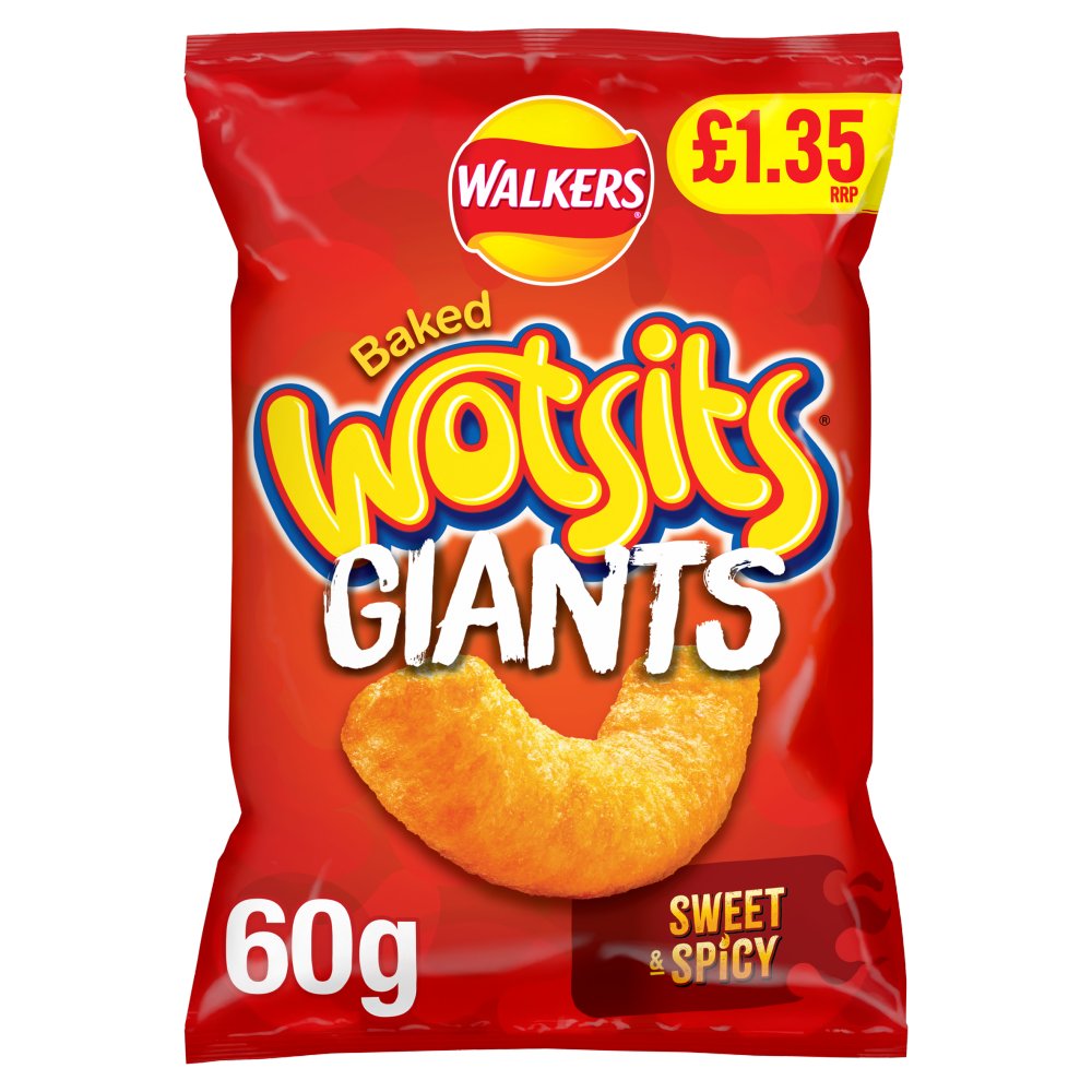 Walkers Wotsits Sweet & Spicy Sharing Crisps 60g   RRP 60g × 18 × 1