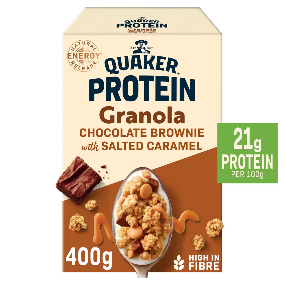 Quaker Protein Granola Chocolate Brownie & Salted Caramel 400g 400g × 6 × 1