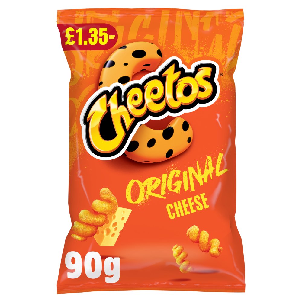 Cheetos Original Snacks Cheese Corn Puffs 90g  RRP  90g × 12 × 1